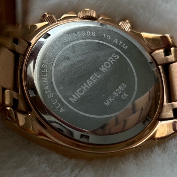 Michael Kors Women’s Blair Rose Gold Tone Rhinestone MK5263 Chronograph Watch main image 4